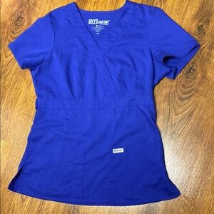 🌹 Grey’s Anatomy by Barco 🌹 Royal Blue Scrubs Top